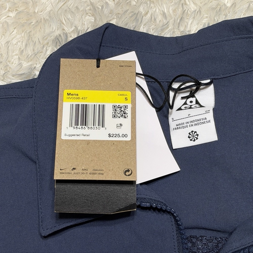 Men's Small - Nike ACG "Smith Summit" UV Repel Jacket Navy Blue HV0598-437 - Picture 6 of 8